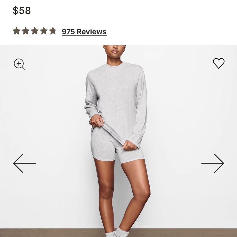 SKIMS Gray Long Sleeve Lounge Set